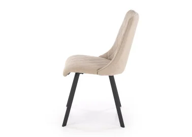 Elegantiška smėlio spalvos valgomojo kėdė K561 su milteliniu būdu dažytomis metalinėmis kojelėmis. Ergonomiškas nugaros atlošas garantuos komfortą sėdėjimo metu.