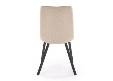 Elegantiška smėlio spalvos valgomojo kėdė K561 su milteliniu būdu dažytomis metalinėmis kojelėmis. Ergonomiškas nugaros atlošas garantuos komfortą sėdėjimo metu.