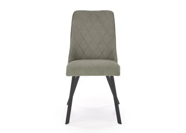 Elegantiška alyvuogių spalvos valgomojo kėdė K561 su milteliniu būdu dažytomis metalinėmis kojelėmis. Ergonomiškas nugaros atlošas garantuos komfortą sėdėjimo metu.