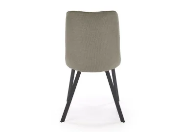 Elegantiška alyvuogių spalvos valgomojo kėdė K561 su milteliniu būdu dažytomis metalinėmis kojelėmis. Ergonomiškas nugaros atlošas garantuos komfortą sėdėjimo metu.