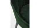 Žalios spalvos klasikinio stiliaus kėdė K366 su rombo formos dygsniais. Tvirtas veliūrinis audinys, stabilios metalinės kojos ir ergonomiška kėdės forma - suteiks ypatingai komfortišką sėdėjimą.