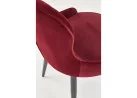Bordo spalvos klasikinio stiliaus kėdė K366 su rombo formos dygsniais. Tvirtas veliūrinis audinys, stabilios metalinės kojos ir ergonomiška kėdės forma - suteiks ypatingai komfortišką sėdėjimą.