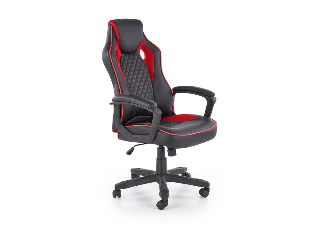 Biuro Baffin kėdė – ergonomiškas ir patogus pasirinkimas, idealiai tinkantis tiek namų biurui, tiek profesionaliai darbo aplinkai. Juoda kėdė su raudonais akcentais užtikrina komfortą ilgam sėdėjimui, o reguliuojamas aukštis ir lengvo siūbavimo funkcija leidžia ją pritaikyti pagal individualius poreikius.