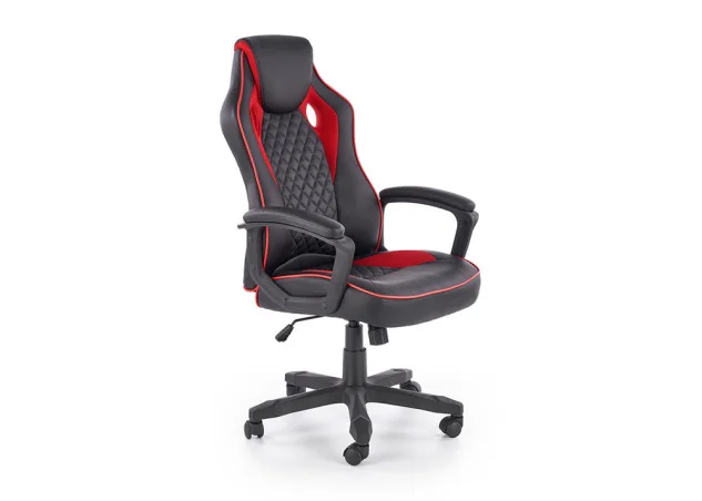 Biuro Baffin kėdė – ergonomiškas ir patogus pasirinkimas, idealiai tinkantis tiek namų biurui, tiek profesionaliai darbo aplinkai. Juoda kėdė su raudonais akcentais užtikrina komfortą ilgam sėdėjimui, o reguliuojamas aukštis ir lengvo siūbavimo funkcija leidžia ją pritaikyti pagal individualius poreikius.