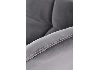 Belton fotelis – elegantiškas ir komfortabilus pasirinkimas, su pilkos spalvos veliūriniu audiniu ir ergonomišku dizainu, užtikrinantis patogų poilsį. Puikiai tinka tiek moderniems, tiek tradiciniams interjerams.