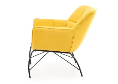 Belton fotelis – stilingas ir komfortabilus pasirinkimas, su geltonos spalvos veliūriniu audiniu ir ergonomišku dizainu, užtikrinantis patogų poilsį. Puikiai tinka tiek moderniems, tiek tradiciniams interjerams.