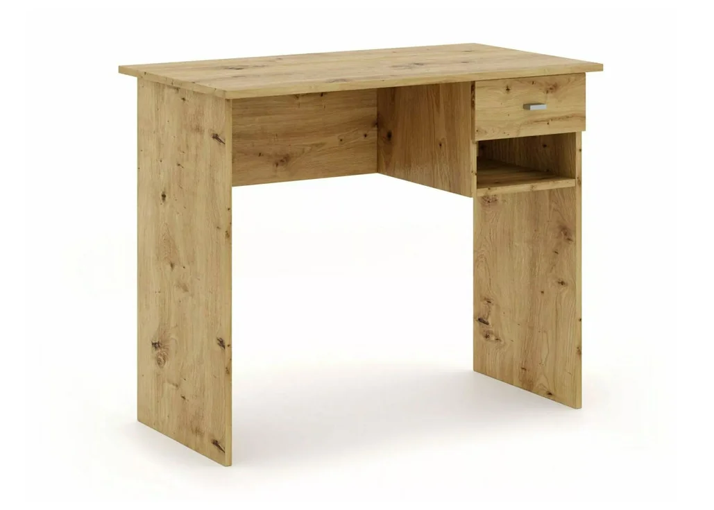 Modernus ir praktiškas Artisan ąžuolo spalvos rašomasis stalas B-011, pagamintas iš laminuotų drožlių plokščių – idealus pasirinkimas patogiai darbo vietai sukurti.