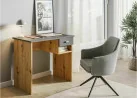 Modernus ir praktiškas antracito ir Artisan ąžuolo spalvų derinio rašomasis stalas B-011, pagamintas iš laminuotų drožlių plokščių – idealus pasirinkimas patogiai darbo vietai sukurti.