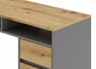 Modernus ir praktiškas antracito ir Artisan ąžuolo spalvų derinio rašomasis stalas B-012, pagamintas iš laminuotų drožlių plokščių – idealus pasirinkimas patogiai darbo vietai sukurti.