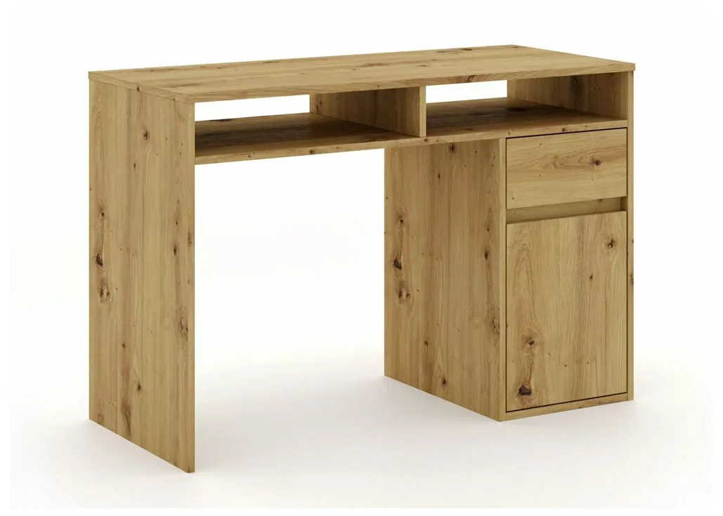 Modernus ir praktiškas Artisan ąžuolo spalvos rašomasis stalas B-012, pagamintas iš laminuotų drožlių plokščių – idealus pasirinkimas patogiai darbo vietai sukurti.