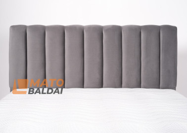 Pilkos spalvos lova KAI-ETN - elegantiško dizaino dvigulė funkcionali lova su patalynės dėže, kietu dugnu ir natūralios medienos grotelėmis. Lova skirta 160x200 cm čiužiniui.