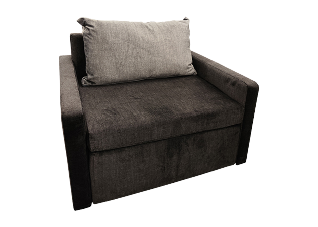 Miegamasis fotelis KAI-DAK-1 – tikras komforto ir praktiškumo derinys! Dieną jis – elegantiškas, minkštas fotelis, puikiai derantis bet kokiame interjere , o vos keliais judesiais jis virsta jaukia lova, kurioje galėsi mėgautis saldžiu poilsiu. Galite rinktis įvairias spalvų kombinacijas