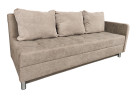 Sofa - ELE-BEN 89 – stilingas ir funkcionalus baldas su išskleidžiama miego funkcija. Smėlio spalvos modelis su trimis dvipusėmis pagalvėmis. Idealus svetainei, miegamajam ar kitoms erdvėms. Kampo pusė universali!
