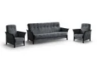 Baldų komplektas MAR-ROK  – elegantiško dizaino svetainės baldų komplektas su miegamąja funkcija ir patalynės dėže. Komplektą sudaro trivietė sofa ir du foteliai. Galite rinktis net iš keturių stilingų spalvų – šviesiai pilkos, tamsiai pilkos, žalios arba kreminės, todėl baldą lengvai priderinsite prie savo interjero ir sukursite norimą nuotaiką namuose.