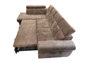 Stilingas, patogus minkštas kampas PYK-ATL su kasdieniam naudojimui tinkama miegojimo funkcija ir patalynės dėže.