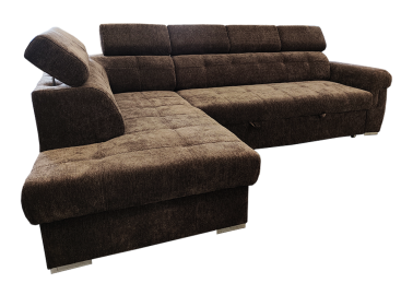 Stilingas, patogus minkštas kampas PYK-ATL su kasdieniam naudojimui tinkama miegojimo funkcija ir patalynės dėže.