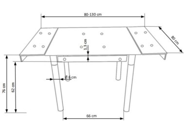 KENT extension table color black2
