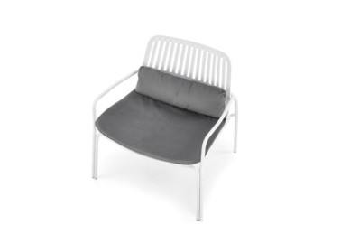 MELBY leisure chair white  grey1