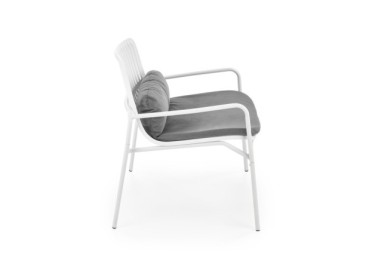 MELBY leisure chair white  grey3