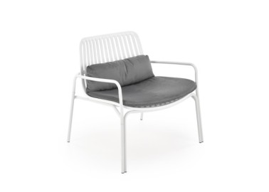 MELBY leisure chair white  grey10
