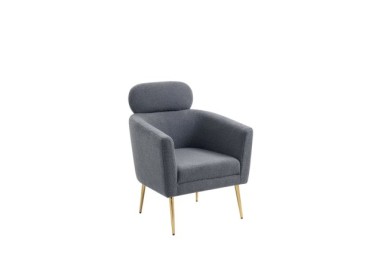 MELISA  leisure armchair grey  gold1