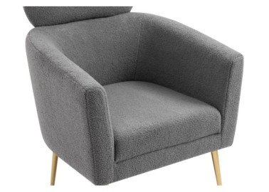 MELISA  leisure armchair grey  gold3