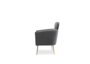 MELISA  leisure armchair grey  gold6