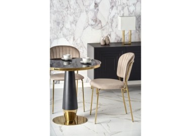 MOLINA round table black marble  black  gold1