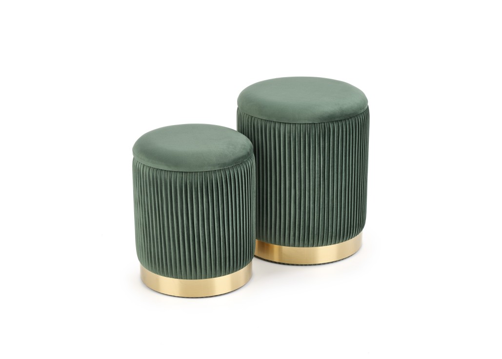 MONTY set of two stools color dark green0