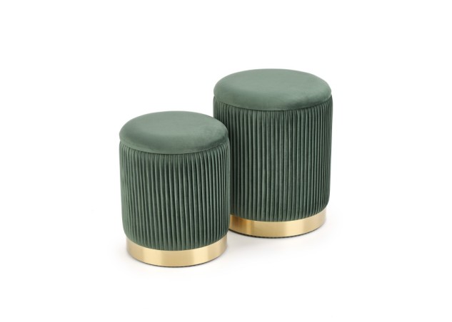 MONTY set of two stools color dark green0