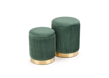 MONTY set of two stools color dark green1