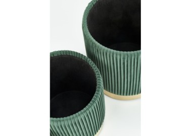 MONTY set of two stools color dark green2
