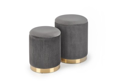MONTY set of two stools color grey0