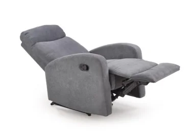 Tai elegantiškas, pilkos spalvos fotelis Oslo 1s su minkštais apmušalais ir Relax (reglainerio) funkcija, kurios dėka puikiai atsipalaiduosite namuose.