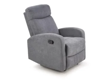 Tai elegantiškas, pilkos spalvos fotelis Oslo 1s su minkštais apmušalais ir Relax (reglainerio) funkcija, kurios dėka puikiai atsipalaiduosite namuose.