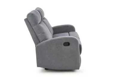 Tai pilkos spalvos dvivietė relaksacinė sofa Oslo 2s su pakeliamų kojų ir reguliuojamu nugaros atlošu, puikiai tinkanti komfortui ir atsipalaidavimui namuose.