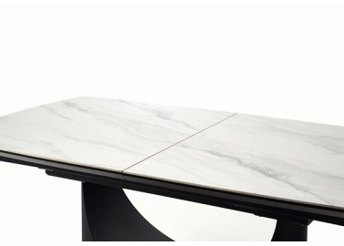 OSMAN extension table white marble  black3