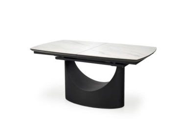 OSMAN extension table white marble  black4