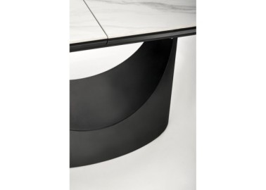 OSMAN extension table white marble  black14