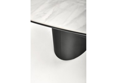 OSMAN extension table white marble  black15