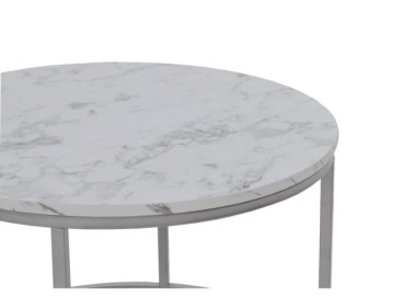 PAOLA 2 set of two coffee tables marble  silver4