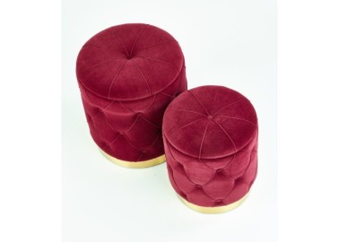 POLLY set of two stools color dark red8