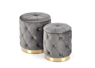 POLLY set of two stools color grey0