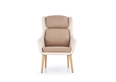 PURIO leisure chair color beige  brown2