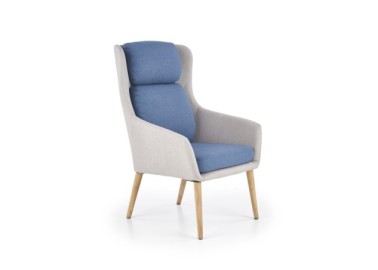 PURIO leisure chair color light grey  blue0
