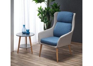 PURIO leisure chair color light grey  blue6