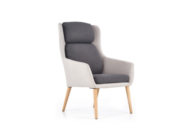 PURIO leisure chair color light grey  dark grey0