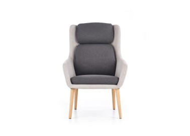 PURIO leisure chair color light grey  dark grey2
