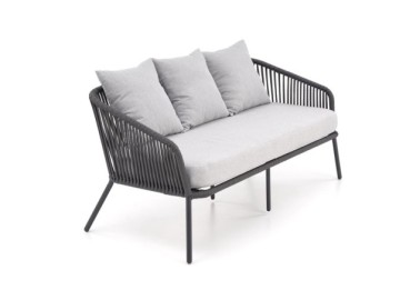 ROCCA garden set sofa  2 chairs  coffee table dark grey  light grey6