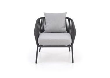 ROCCA garden set sofa  2 chairs  coffee table dark grey  light grey17